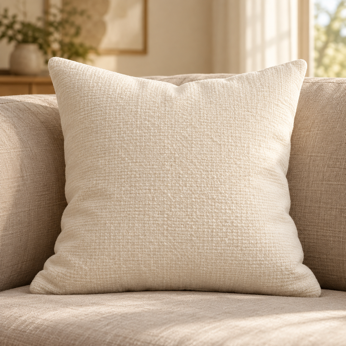 Cloud Cream Sofa Cushion — generated design illustration