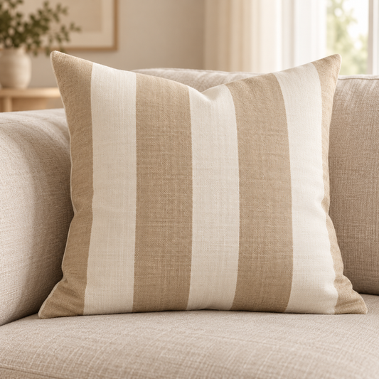 Sand Stripe Sofa Cushion — generated design illustration
