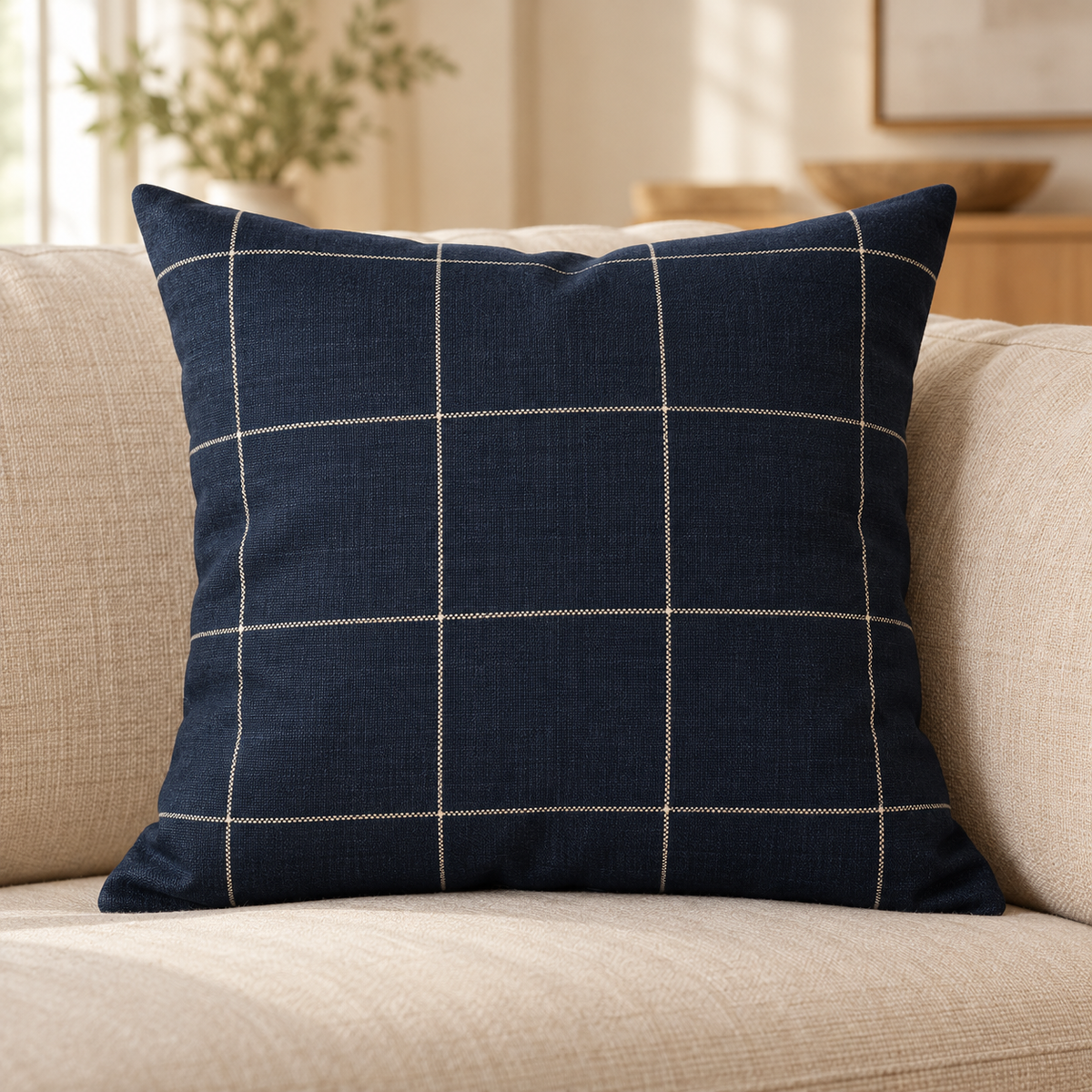 Midnight Grid Sofa Cushion — generated design illustration