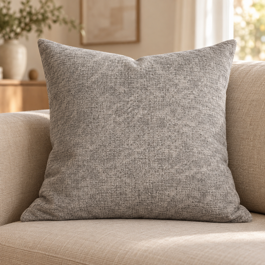 Pebble Grey Sofa Cushion — generated design illustration